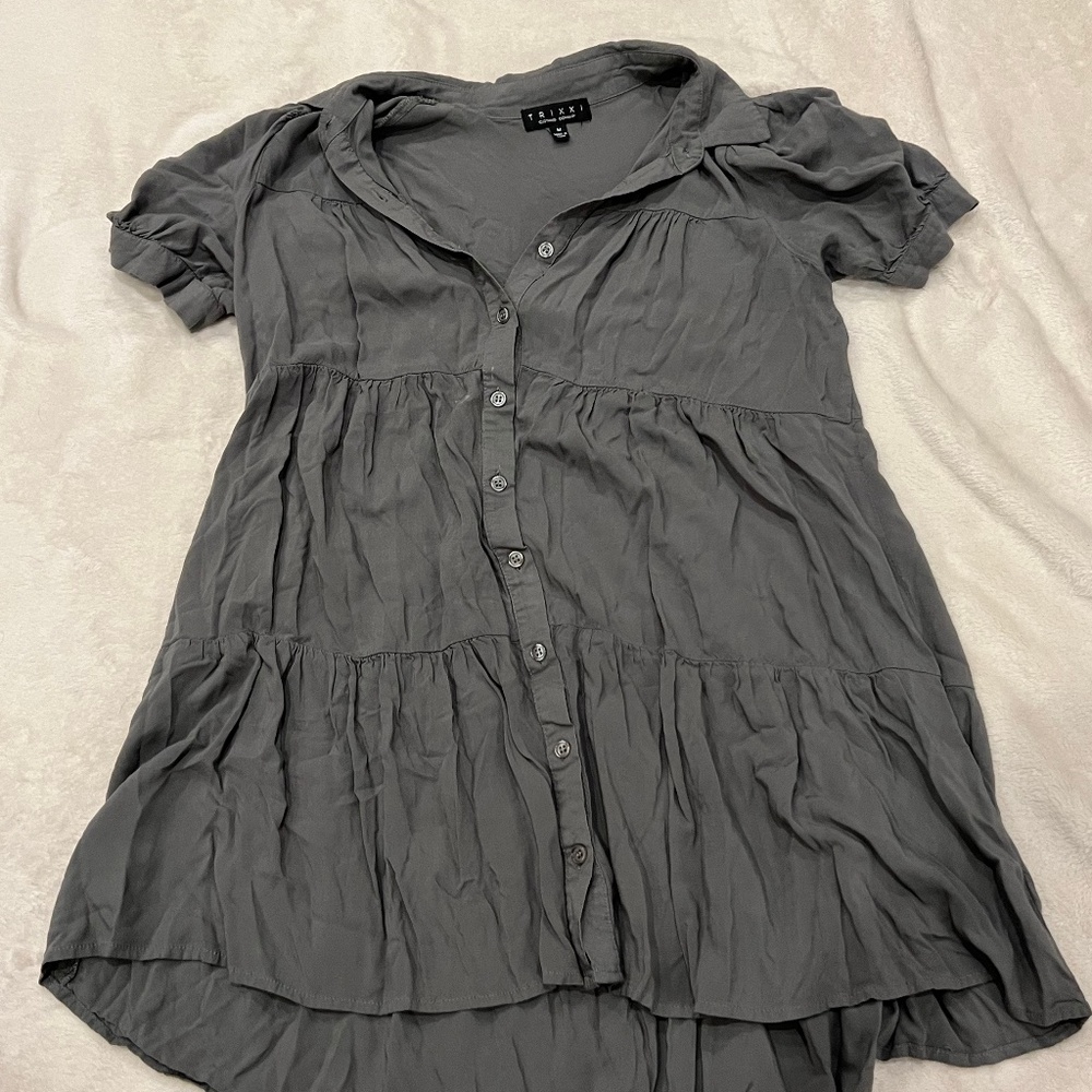 TRIXXI Green mini short sleeve dress size 8